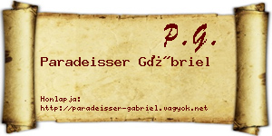 Paradeisser Gábriel névjegykártya